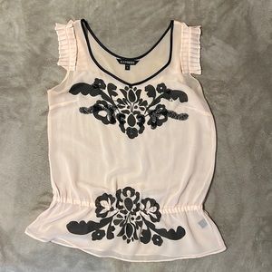 Express pink sheer blouse